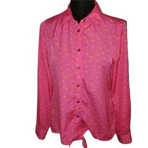 Sophia Polka Dot Blouse Pink sz S